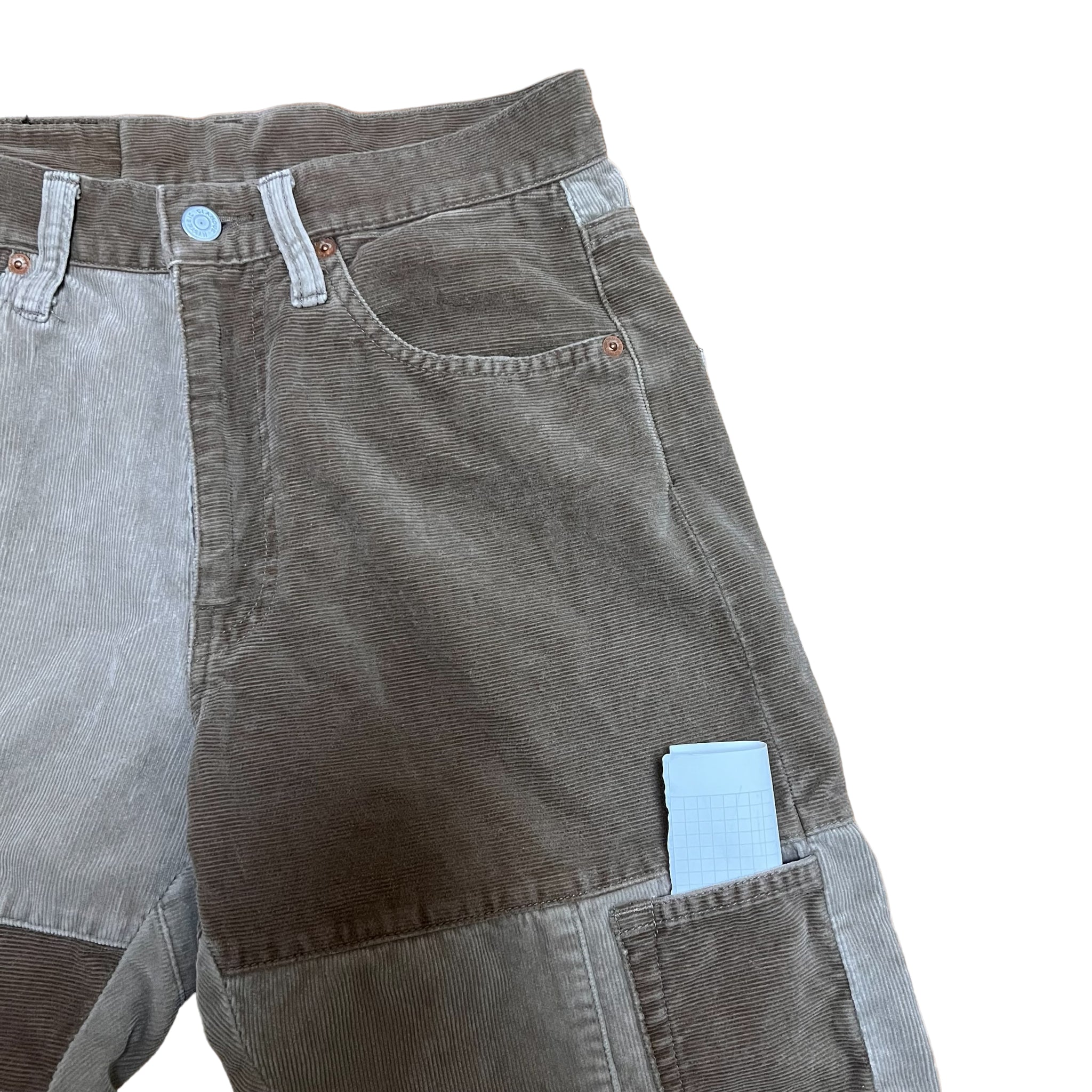 GENERAL RESEARCH × HYSTERIC GLAMOR CORDUROY PATCHWORK PANTS