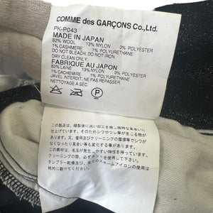 COMME DES GARCONS HOMME PLUS 2012AW GLITTER WOOL BLACK SILVER TROUSERS