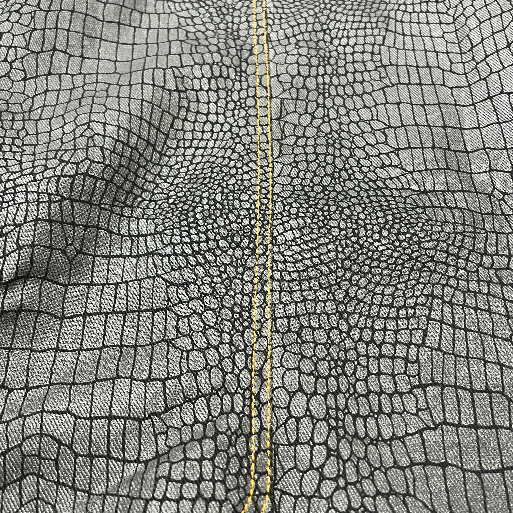 Jean Paul GAULTIER Jean's Trompe-l'oeil Crocodile Embossed Pattern Denim Jacket