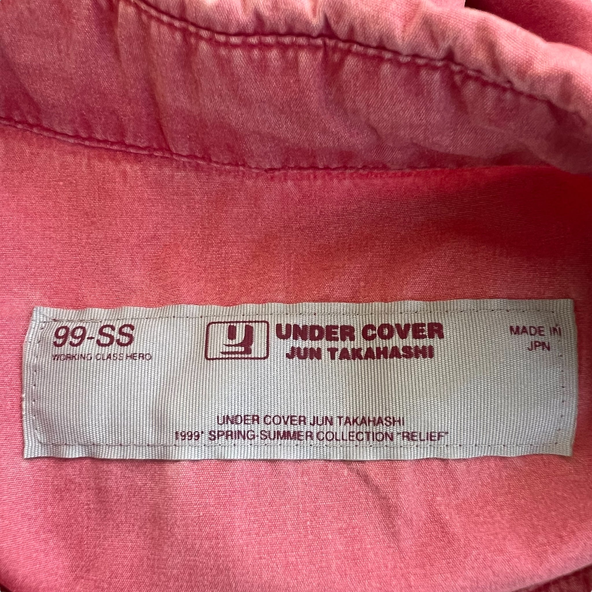 UNDERCOVER 1999SS RELIEF RED SHIRTS