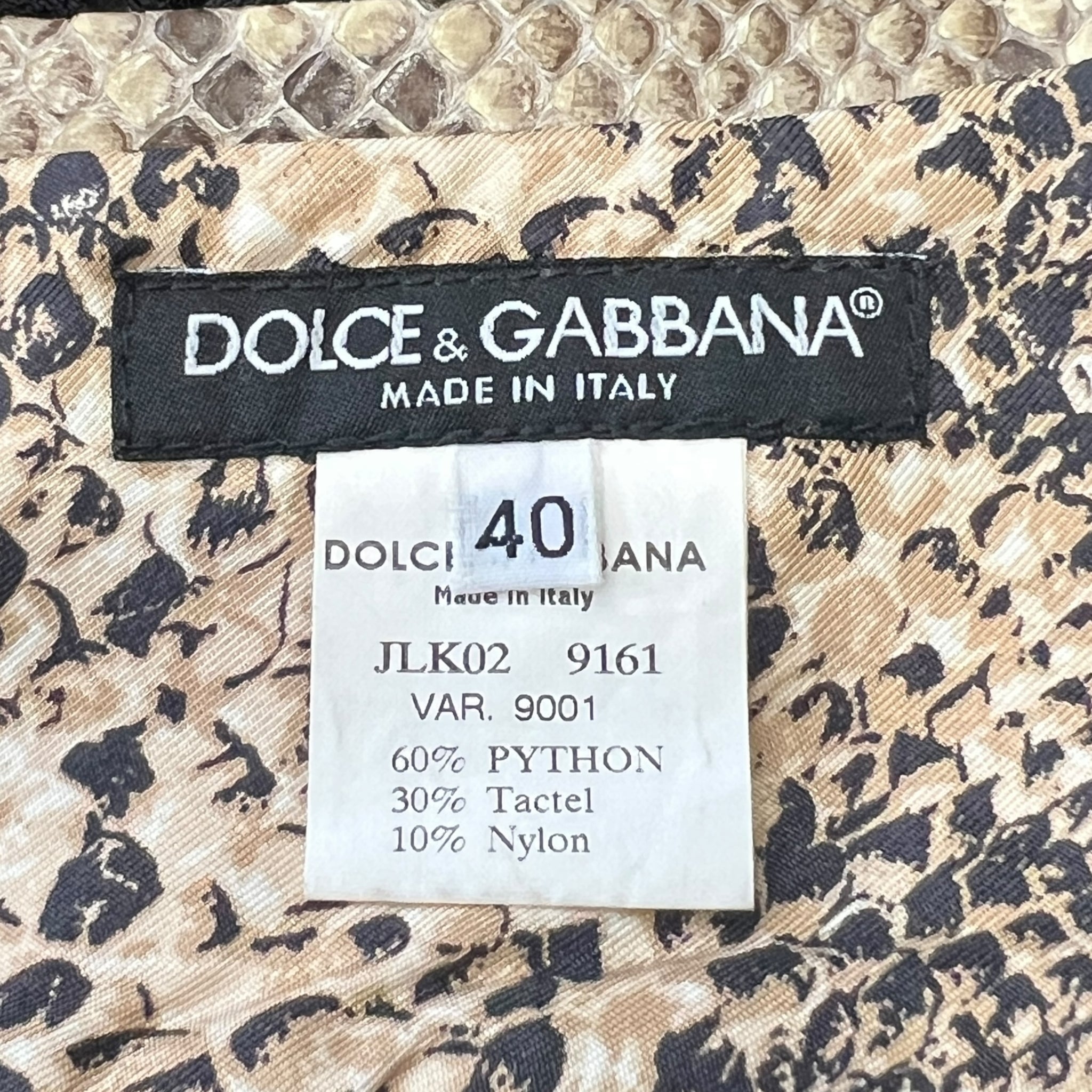 DOLCE&GABBANA Real Python Slit layerd Skirt