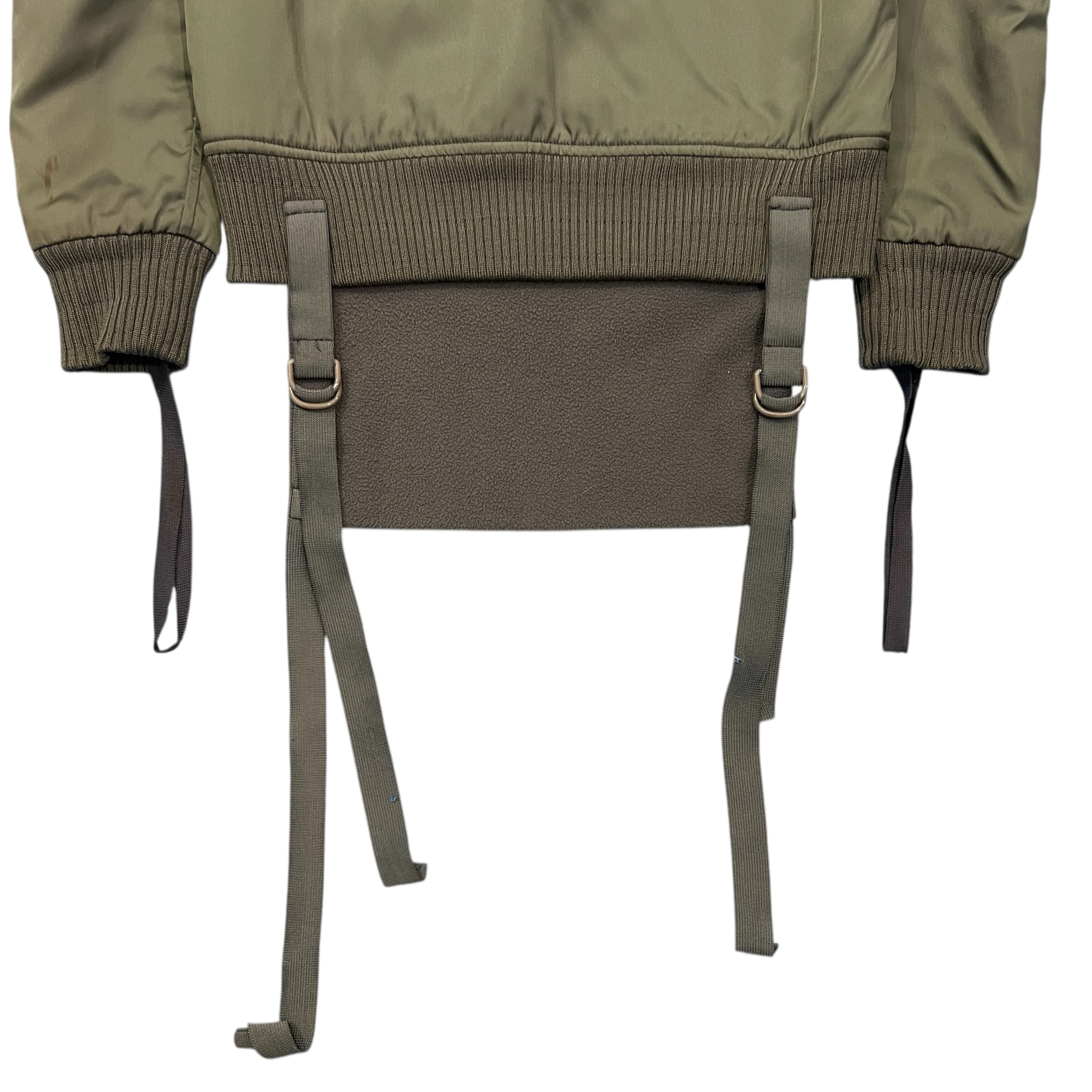 HELMUT LANG 00's Bondage Fleece Layered Bomber Jacket