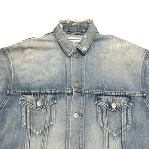 BALENCIAGA 2021SS DISTRESSED THRASH DENIM JACKET