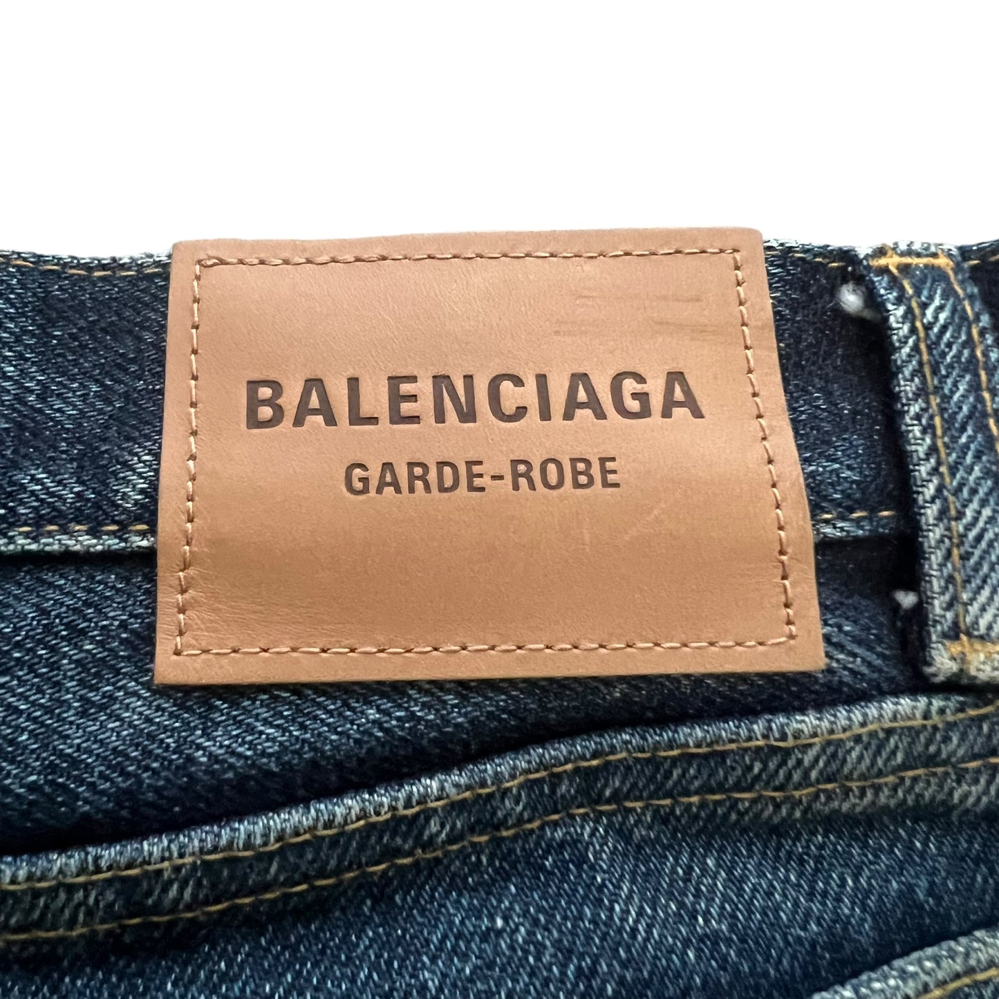 BALENCIAGA 2023SS Garde-Robe STANDARD HEAVY JEANS IN NAVY BLUE