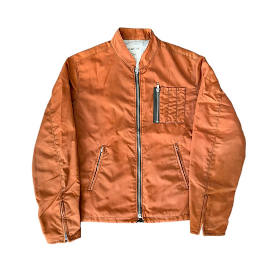 HELMUT LANG 96SS ORANGE MA-1 NYLON MOTO JACKET