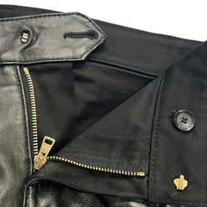 GUCCI Leather Yoke Slim Fit Trousers