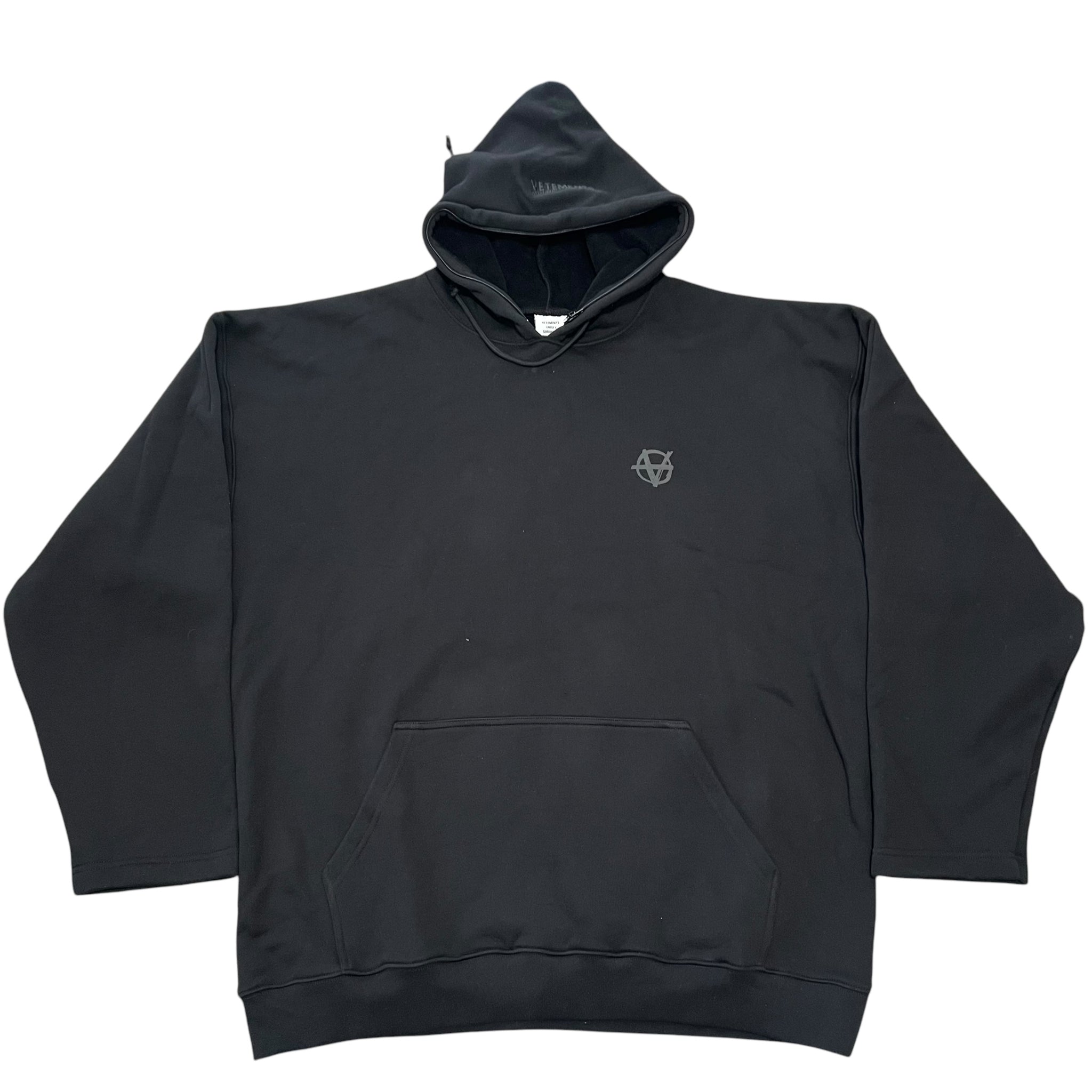 VETEMENTS 2019 Demna Gvasalia Reverse Anarchy Incognito Hoodie