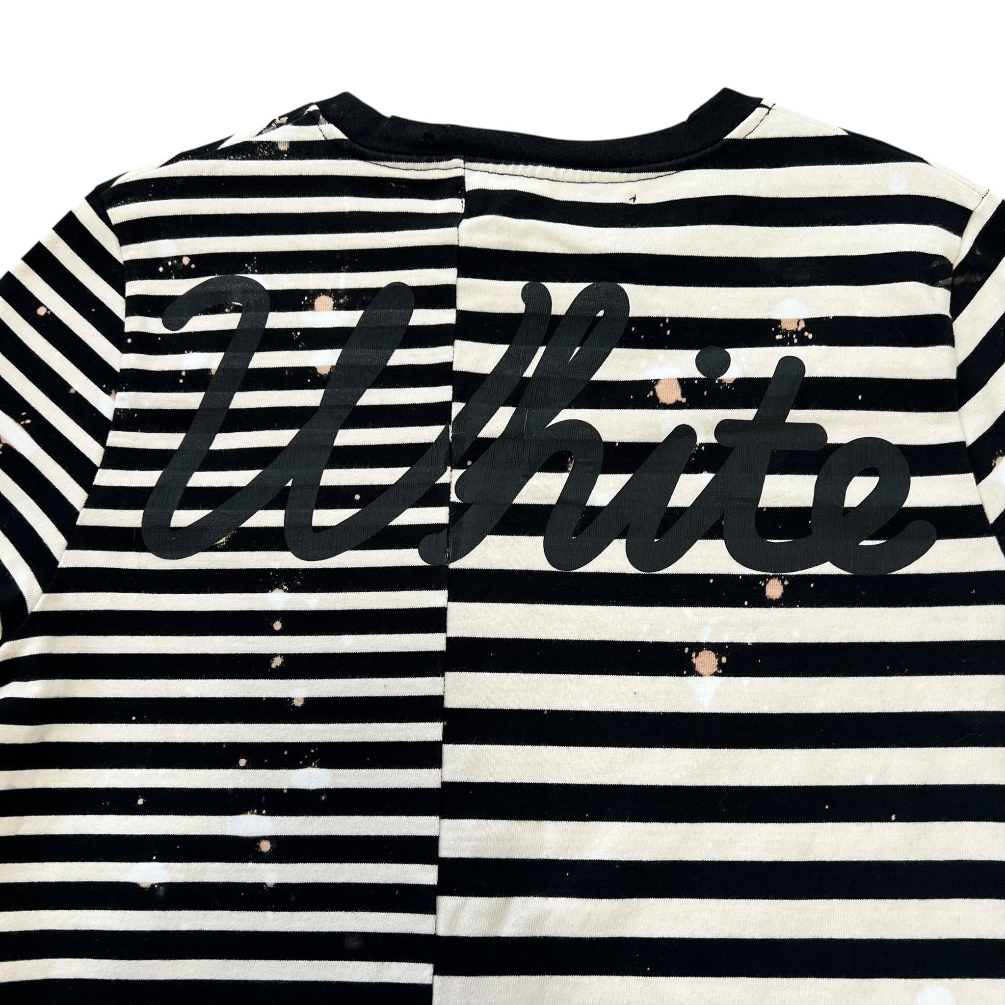 OFF WHITE 2015SS Distressed Border L/S T-Shirts