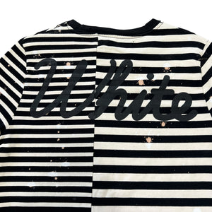 OFF WHITE 2015SS Distressed Border L/S T-Shirts