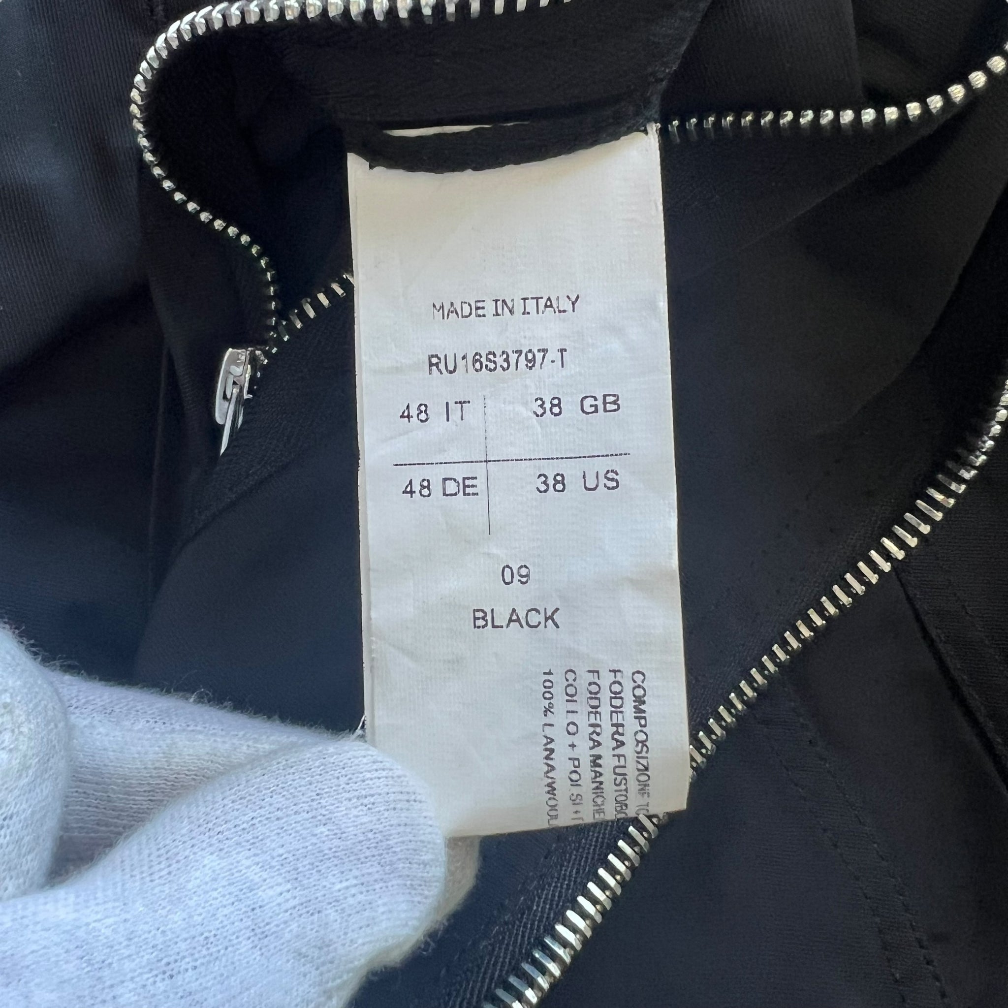 RICK OWENS 2016AW RAGLAN BOMBER MA−1 JACKET