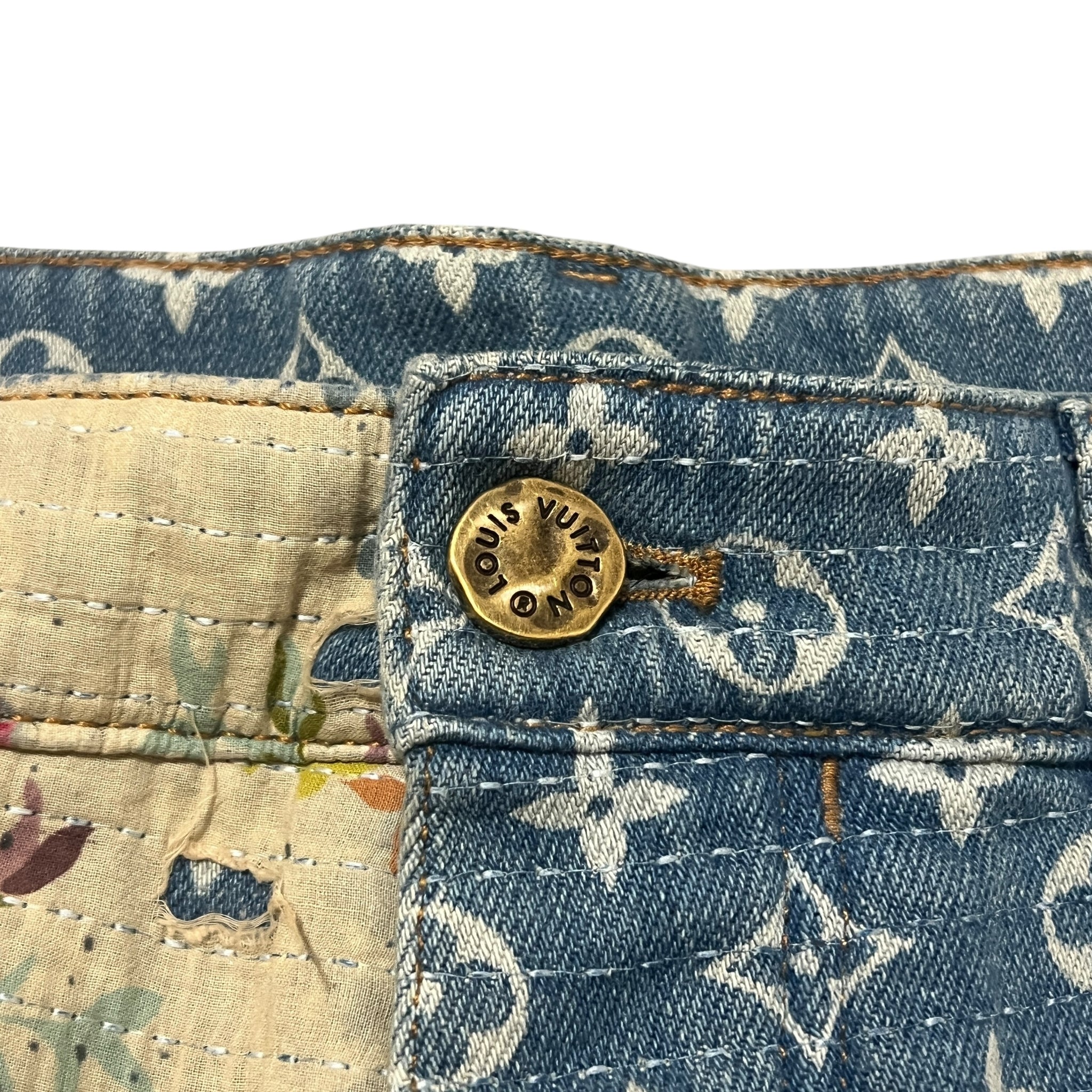 LOUIS VUITTON 2022AW Monogram Destroyed Bell-bottoms Carpenter