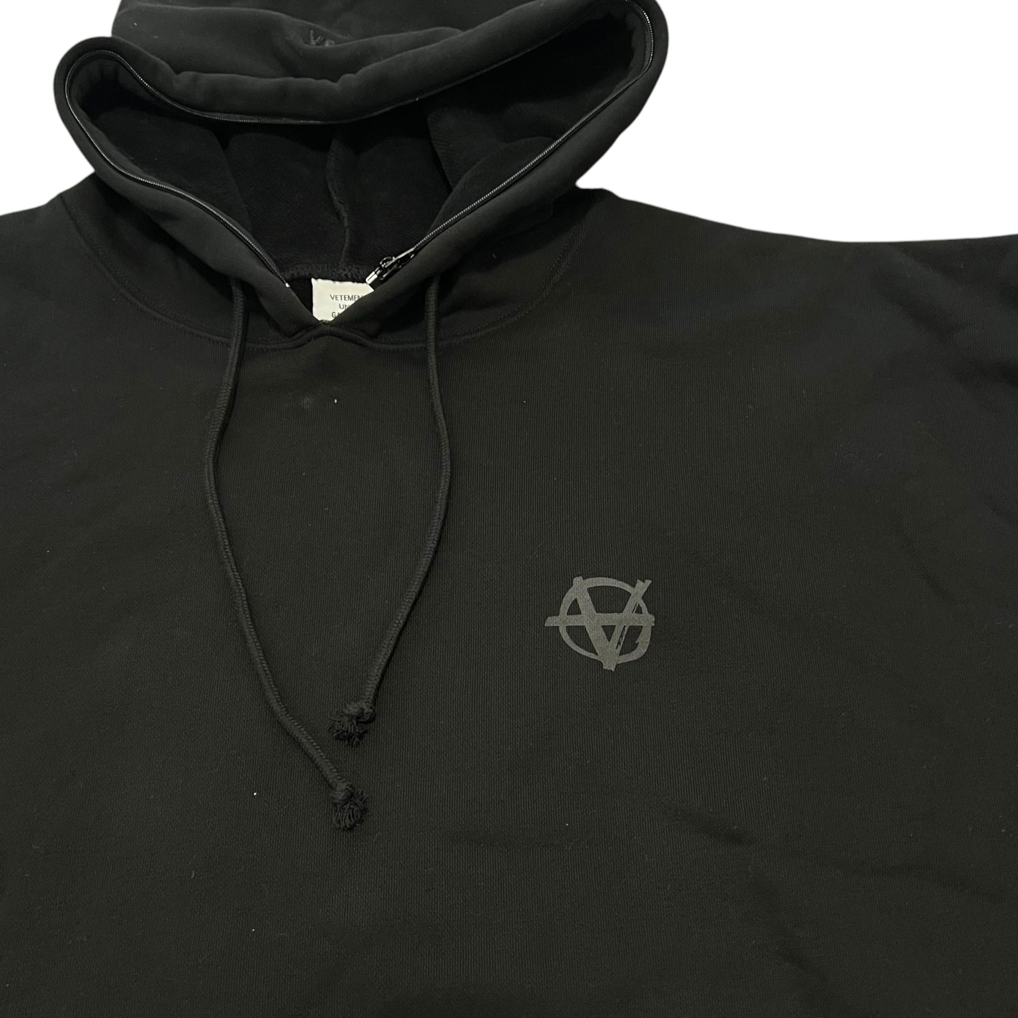 VETEMENTS 2019 Demna Gvasalia Reverse Anarchy Incognito Hoodie