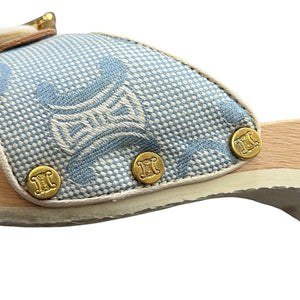 CELINE × Scholl Triomphe Charm Wood Sandal