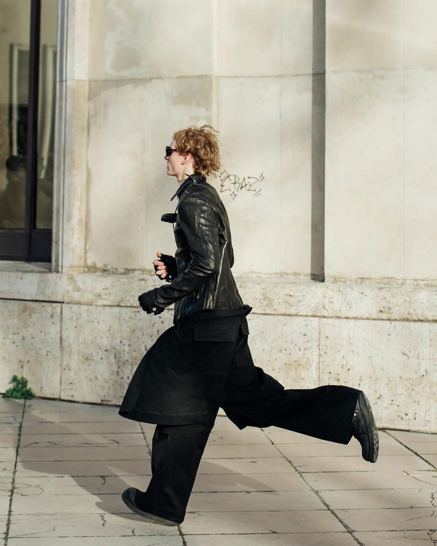 San 2024FW Lambskin Zip-Up Leather Jacket