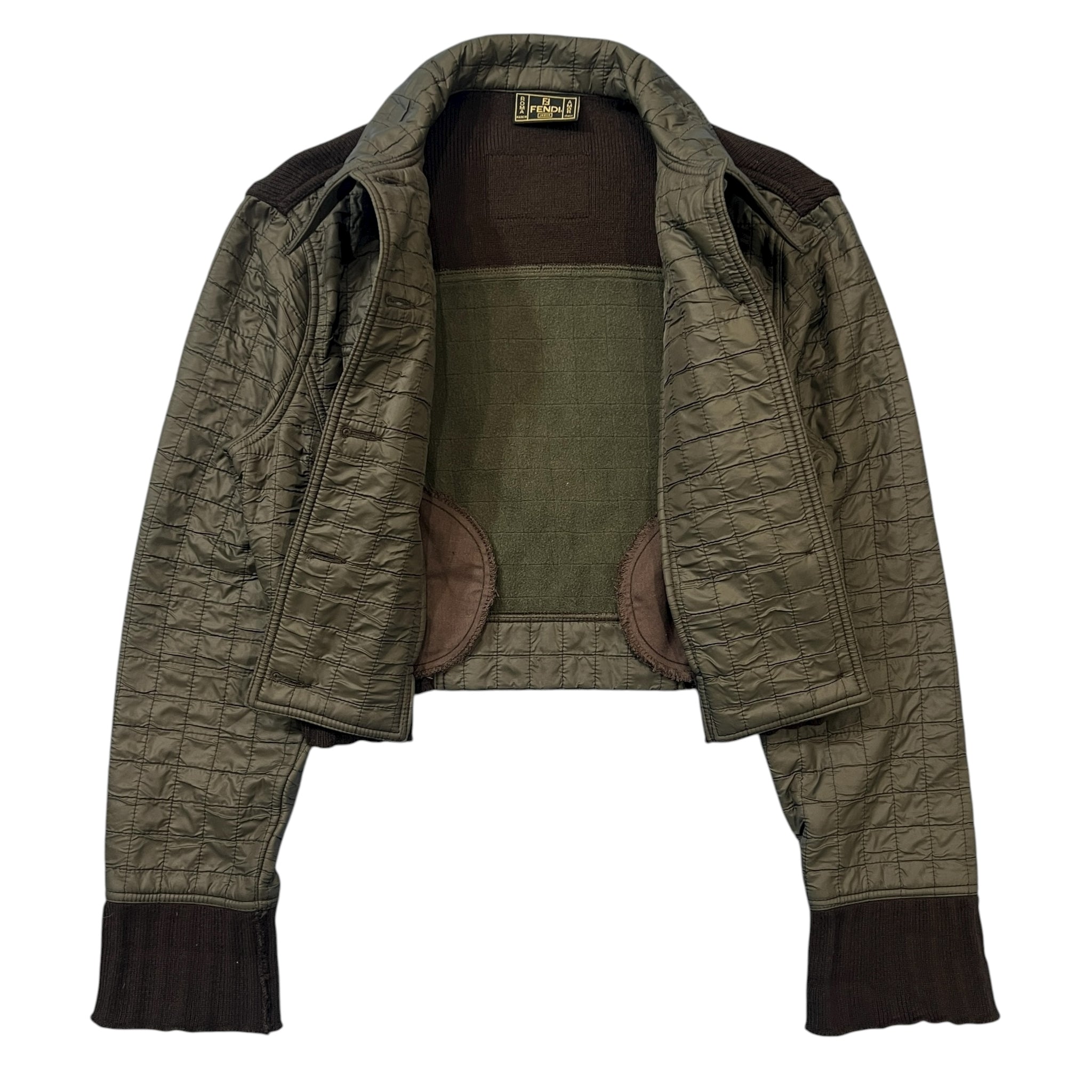 FENDI JEANS Quilted Cropped Jacket