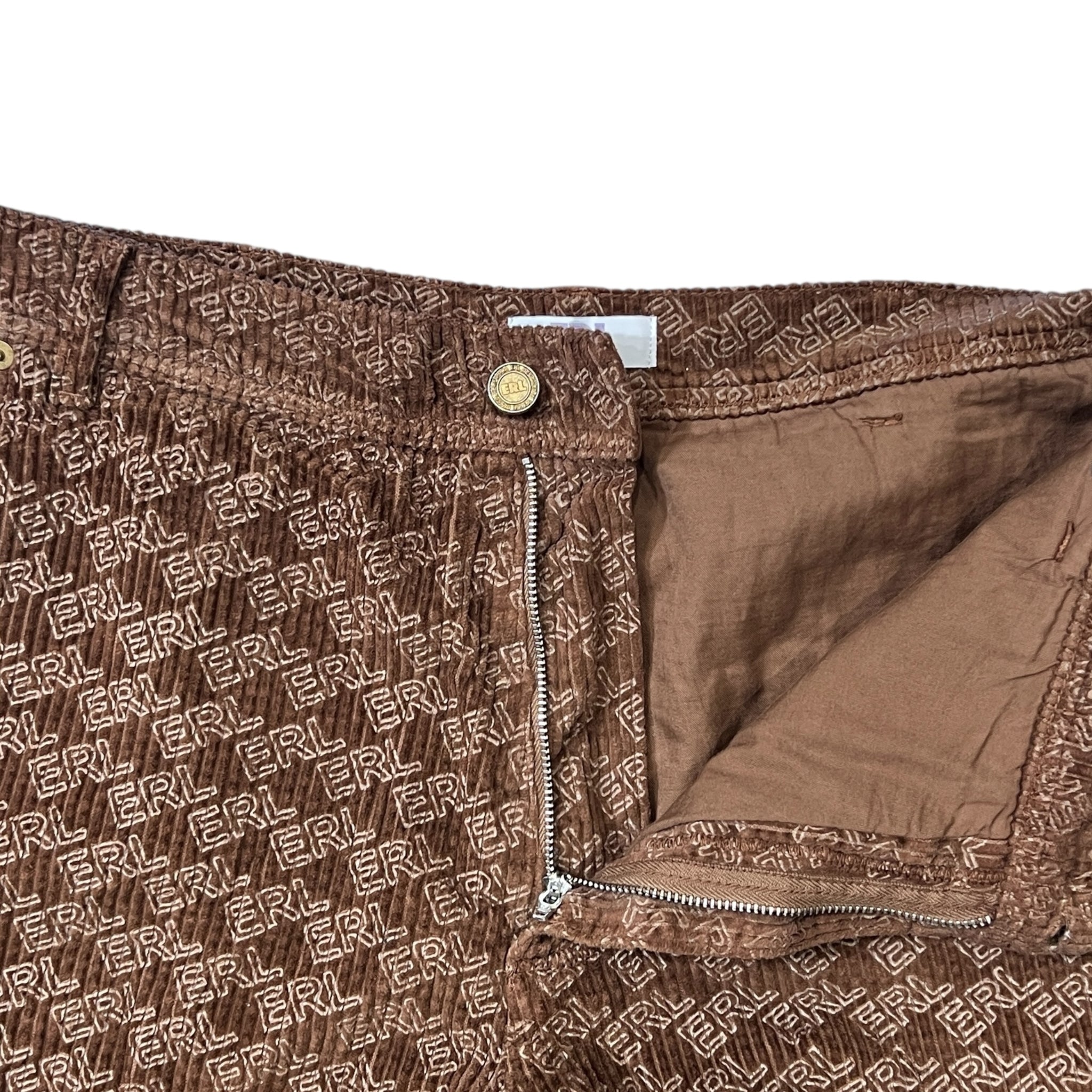 ERL Corduroy Embossed Set-Up Brown Track Jacket & Pants