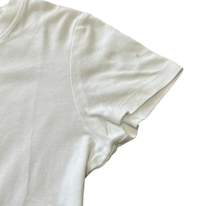 Christian Dior × John Galliano 2005SS Floral Embellished Rhinestone T-Shirt White