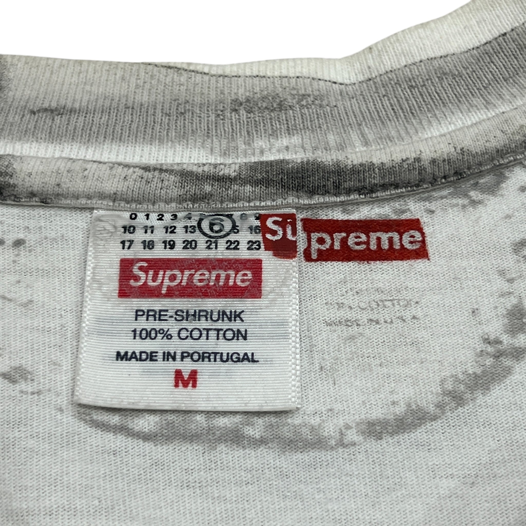 SUPREME × MM6 Tromp l'oeil Box Logo T-Shirt