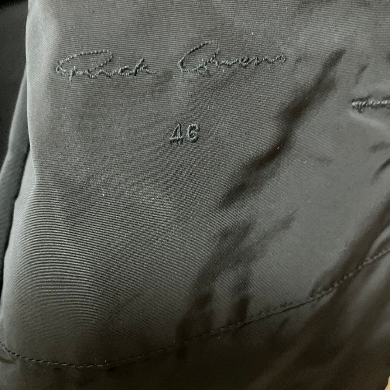 RICK OWENS 2014AW NYLON PADDED HOODED COAT