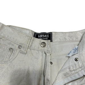 VERSACE JEANS COUTURE Coating Glitter Denim Pants