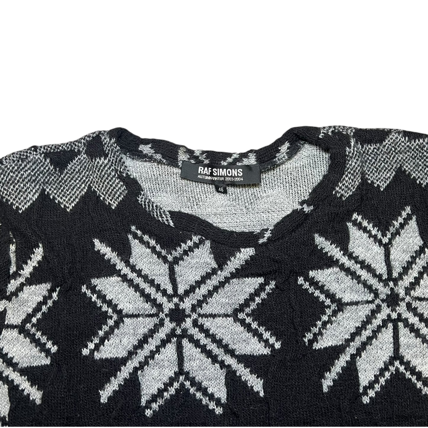 RAF SIMONS 2003-2004 AW CLOSER Nordic Pattern Crewneck Knit