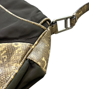 PRADA Vintage One Shoulder Bag Python Embossing  Tessuto Nylon × Leather