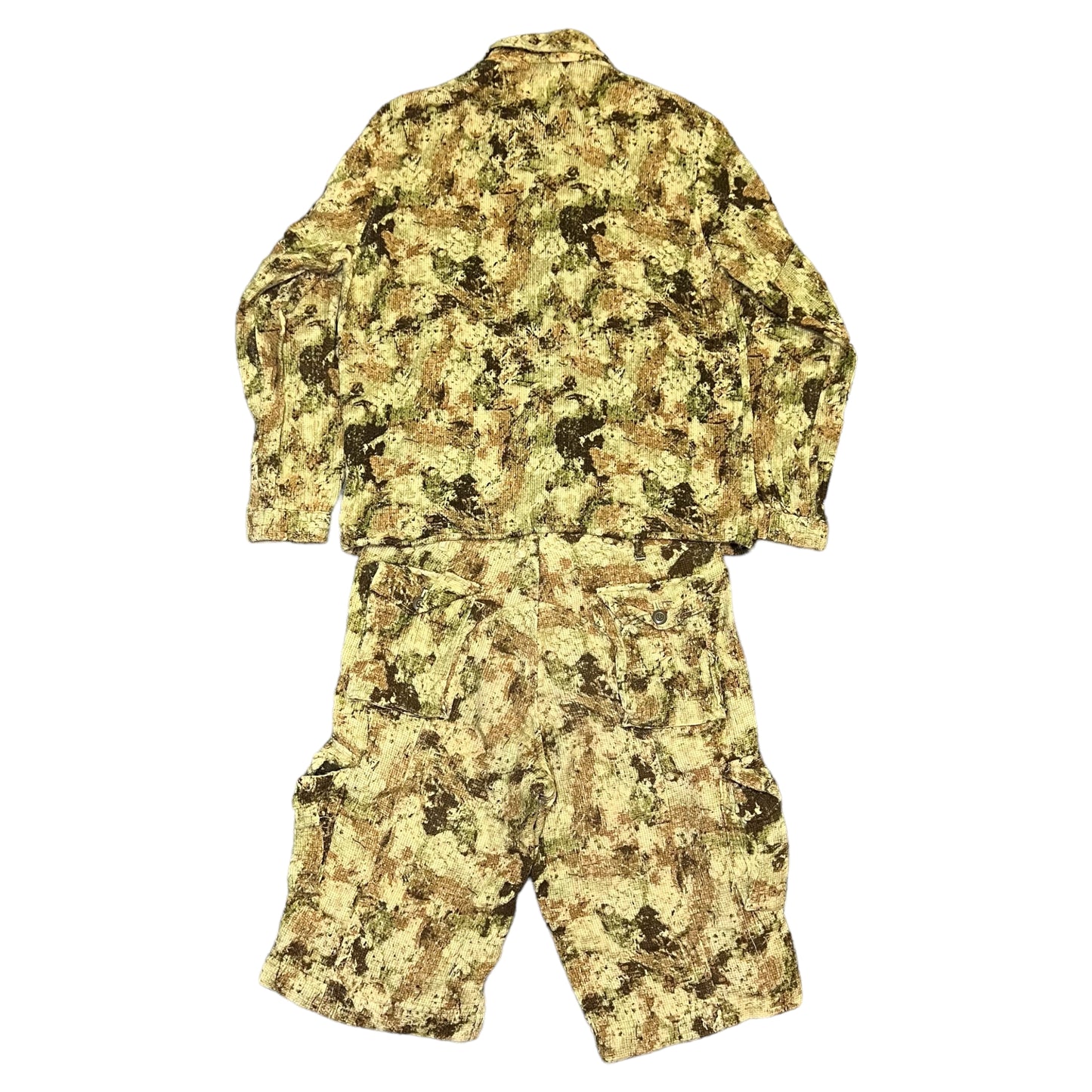 GENERAL RESEARCH 1998SS COTTON TREE CAMO SET-UP JACKET & SHORTS