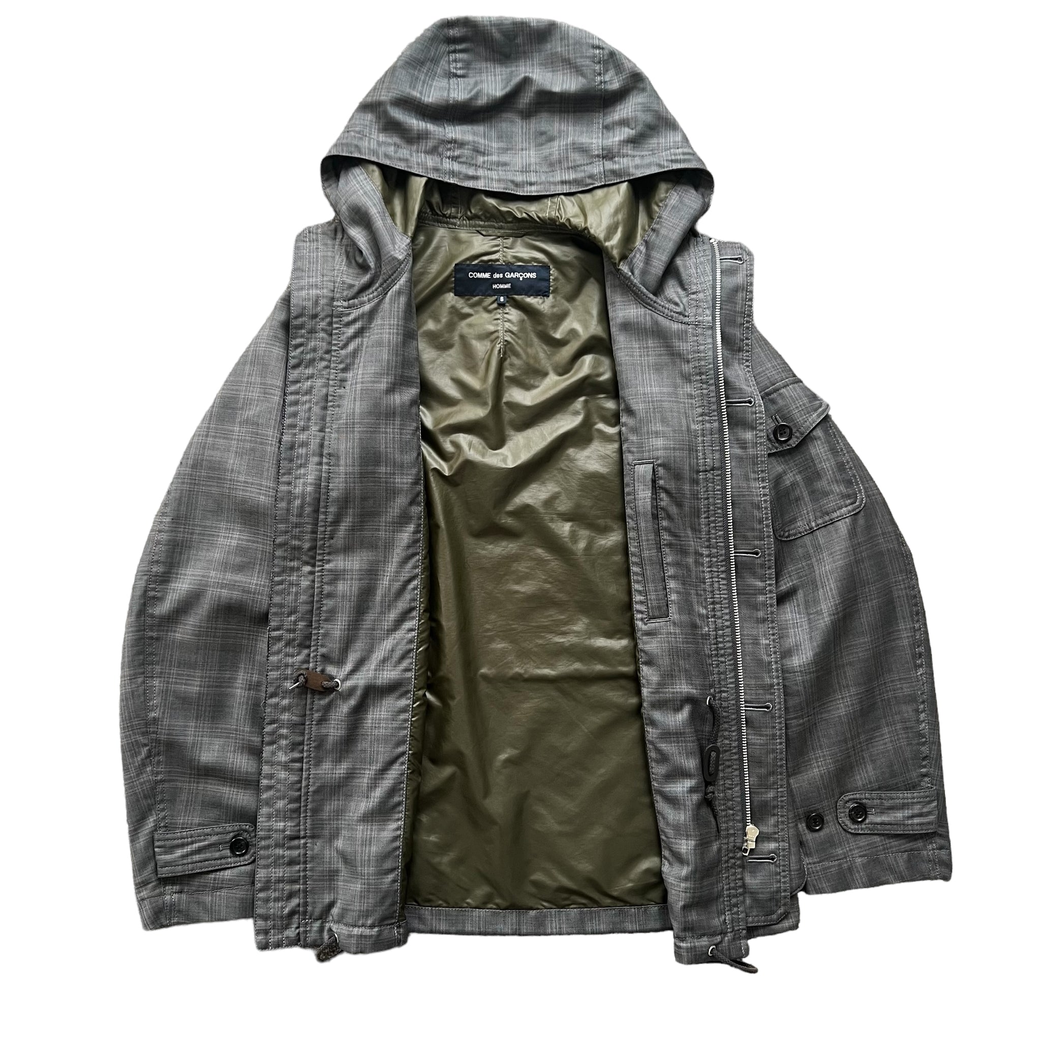 COMME des GARÇONS 2011AW PLAID HOODED JACKET