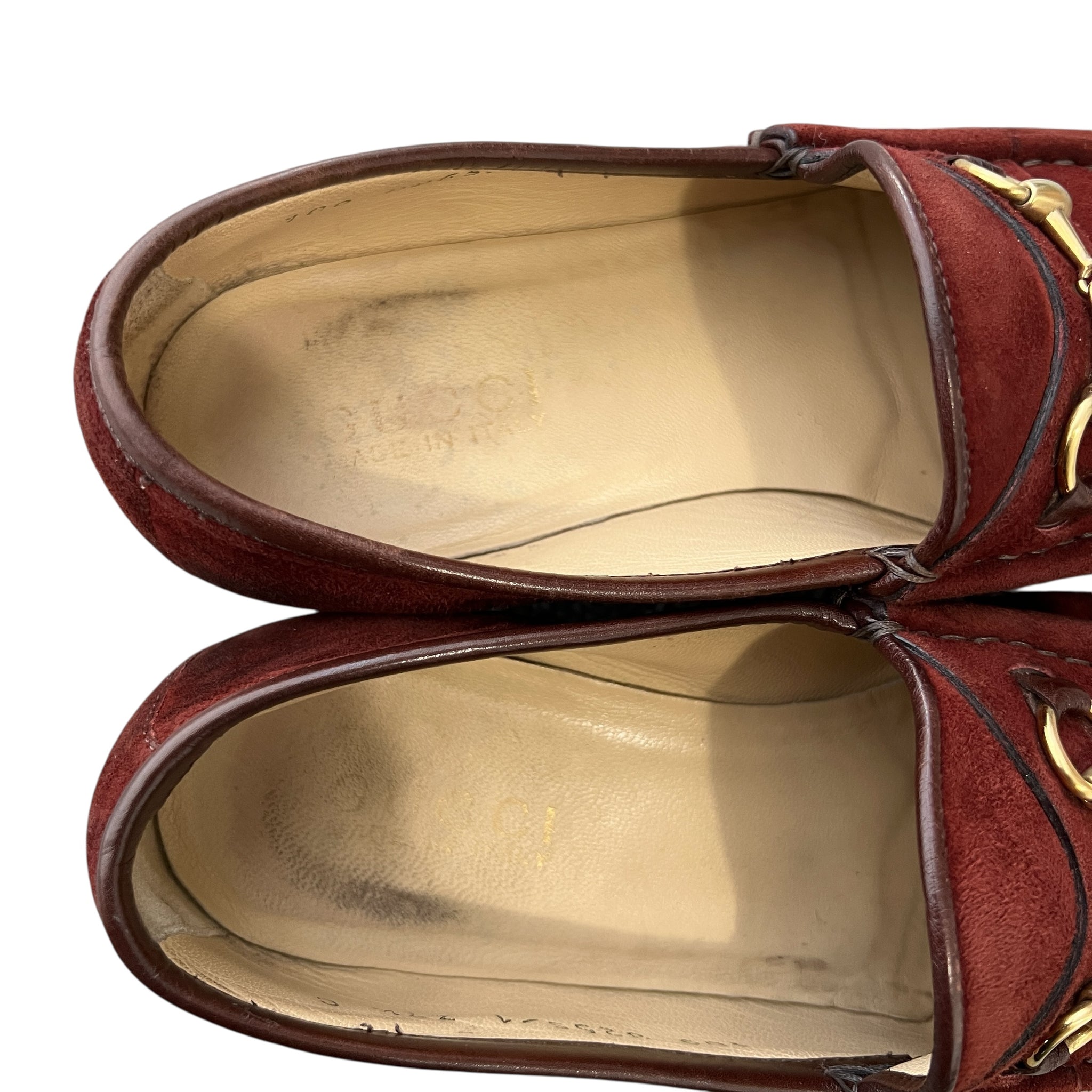 GUCCI Suede Leather Horsebit Loafer Shoes