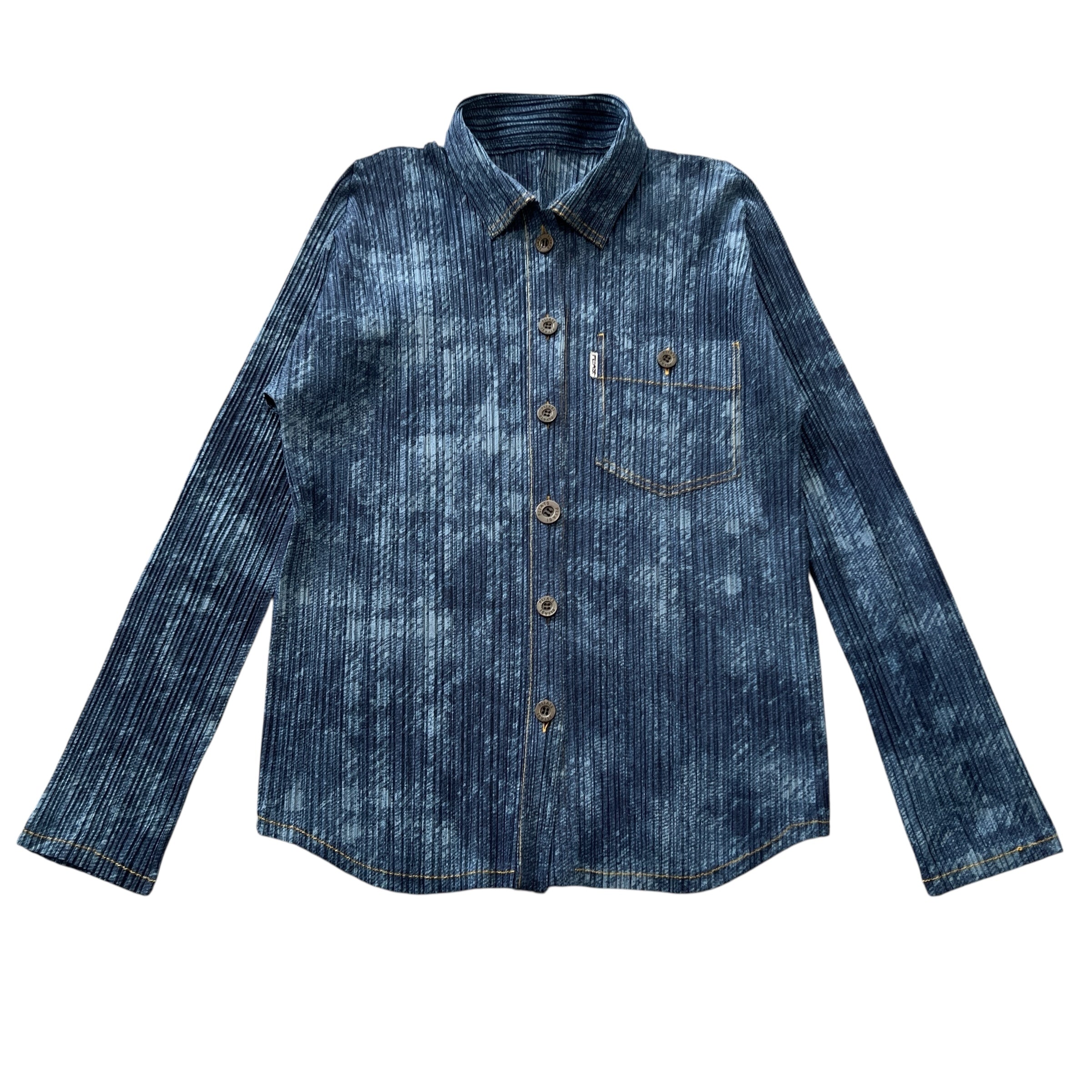 PLEATS PLEASE ISSEY MIYAKE Denim Trompe-l'oeil Shirts