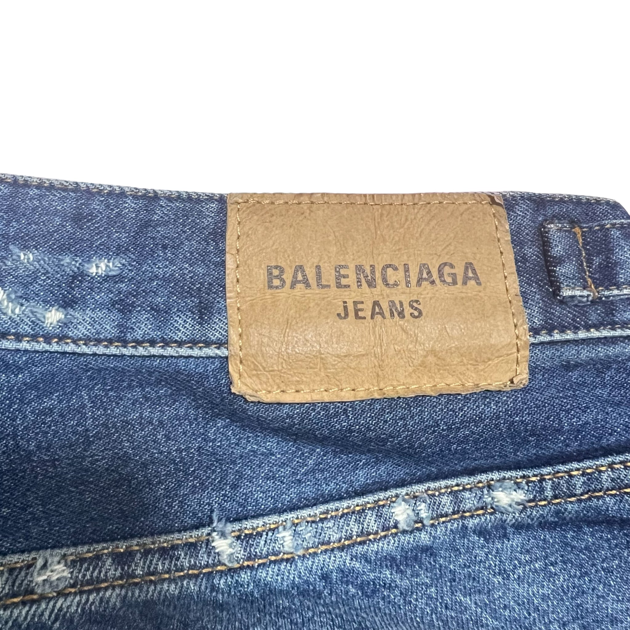 BALENCIAGA 2022AW DISTRESSED HEM GRAFFITI JEANS
