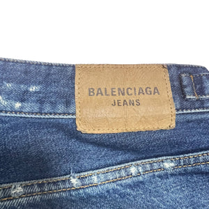 BALENCIAGA 2022AW DISTRESSED HEM GRAFFITI JEANS