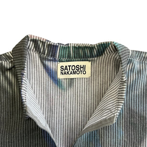 SATOSHI NAKAMOTO All-Over Print Half-Zip Shirt