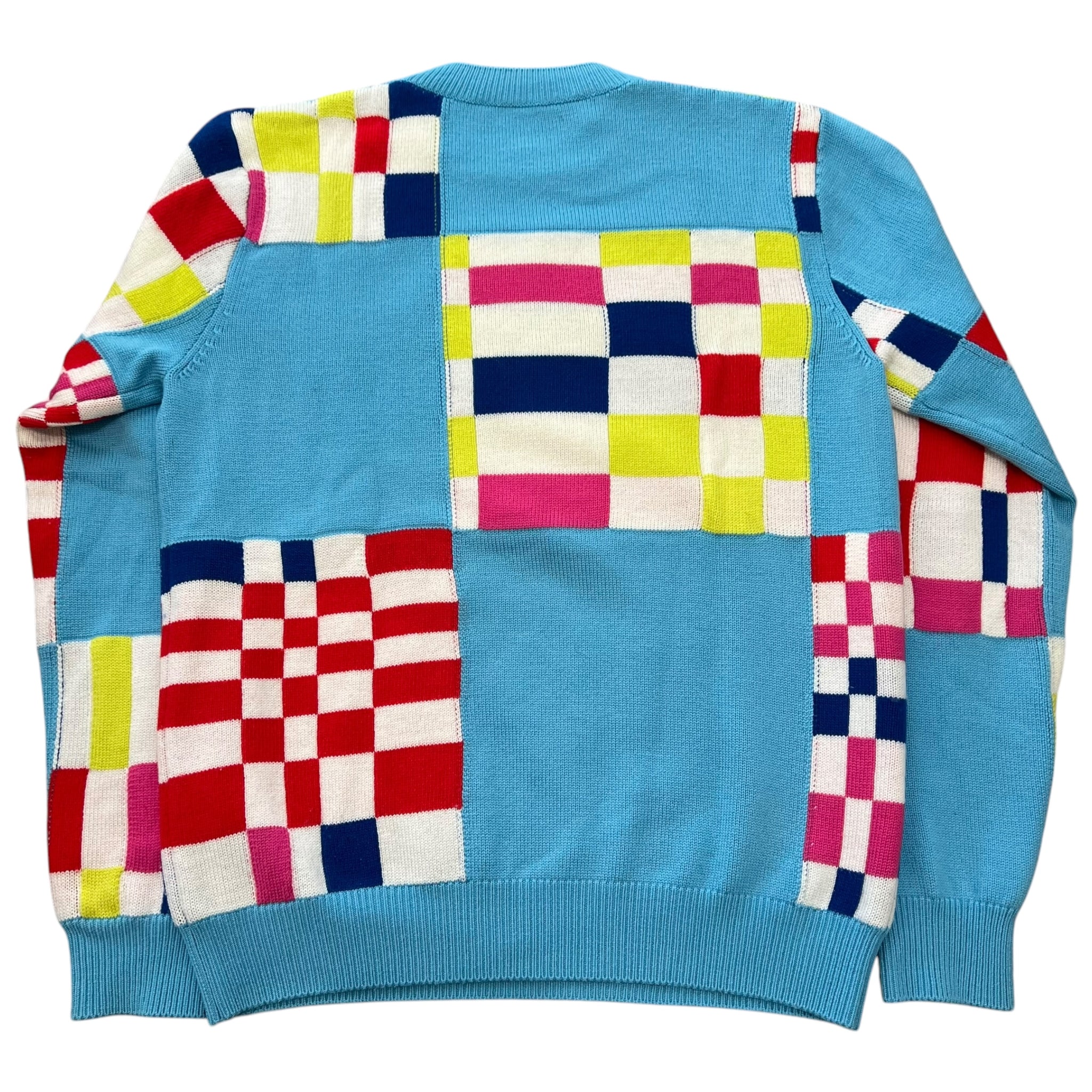 LOUIS VUITTON 2021SS Distorted Giant D'amier Crewneck Wool Knit Sweater
