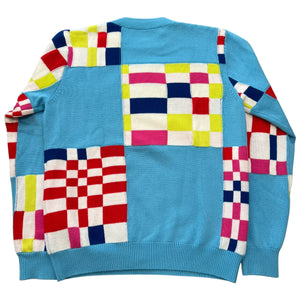LOUIS VUITTON 2021SS Distorted Giant D'amier Crewneck Wool Knit Sweater
