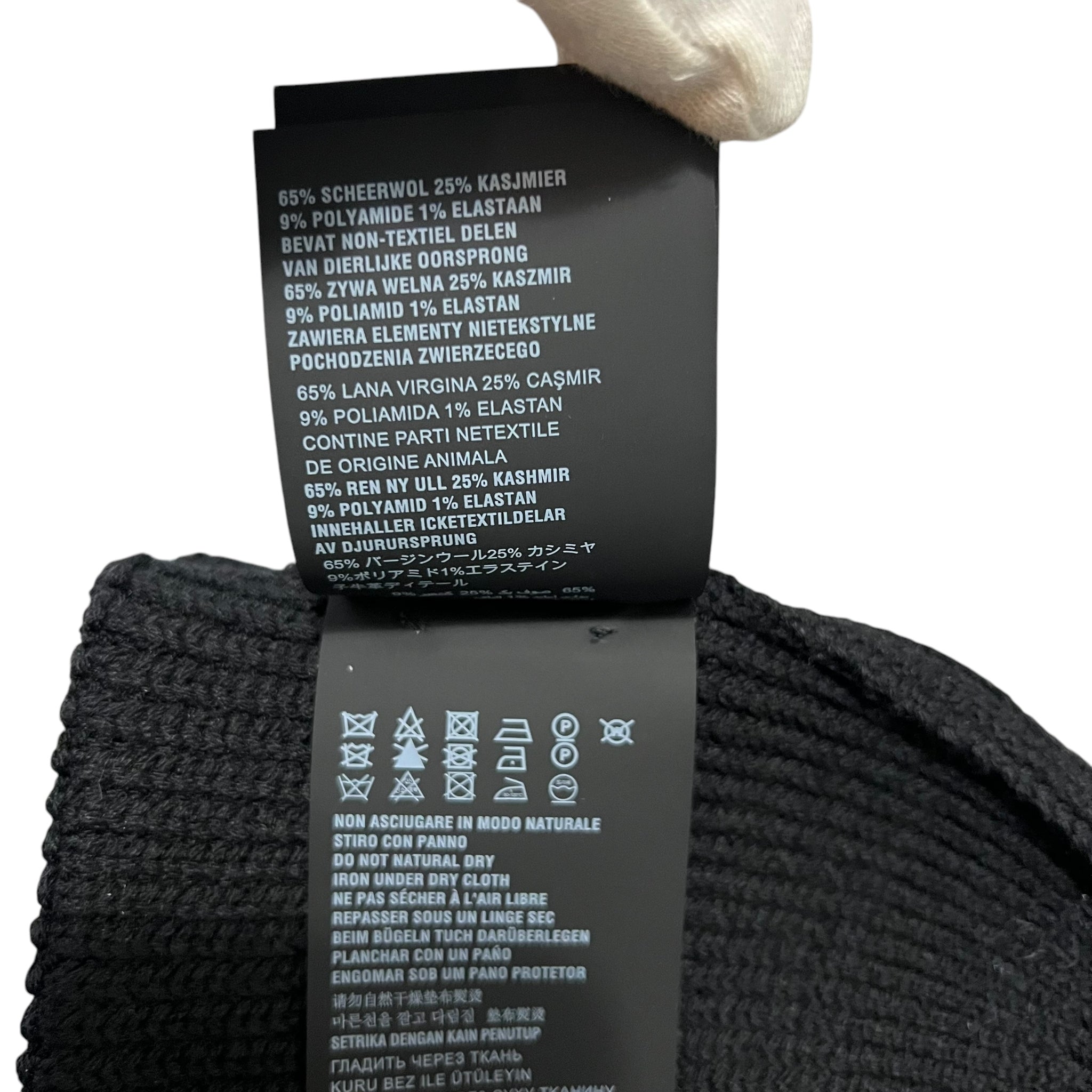 Prada Triangle Plate Logo Knit Cap