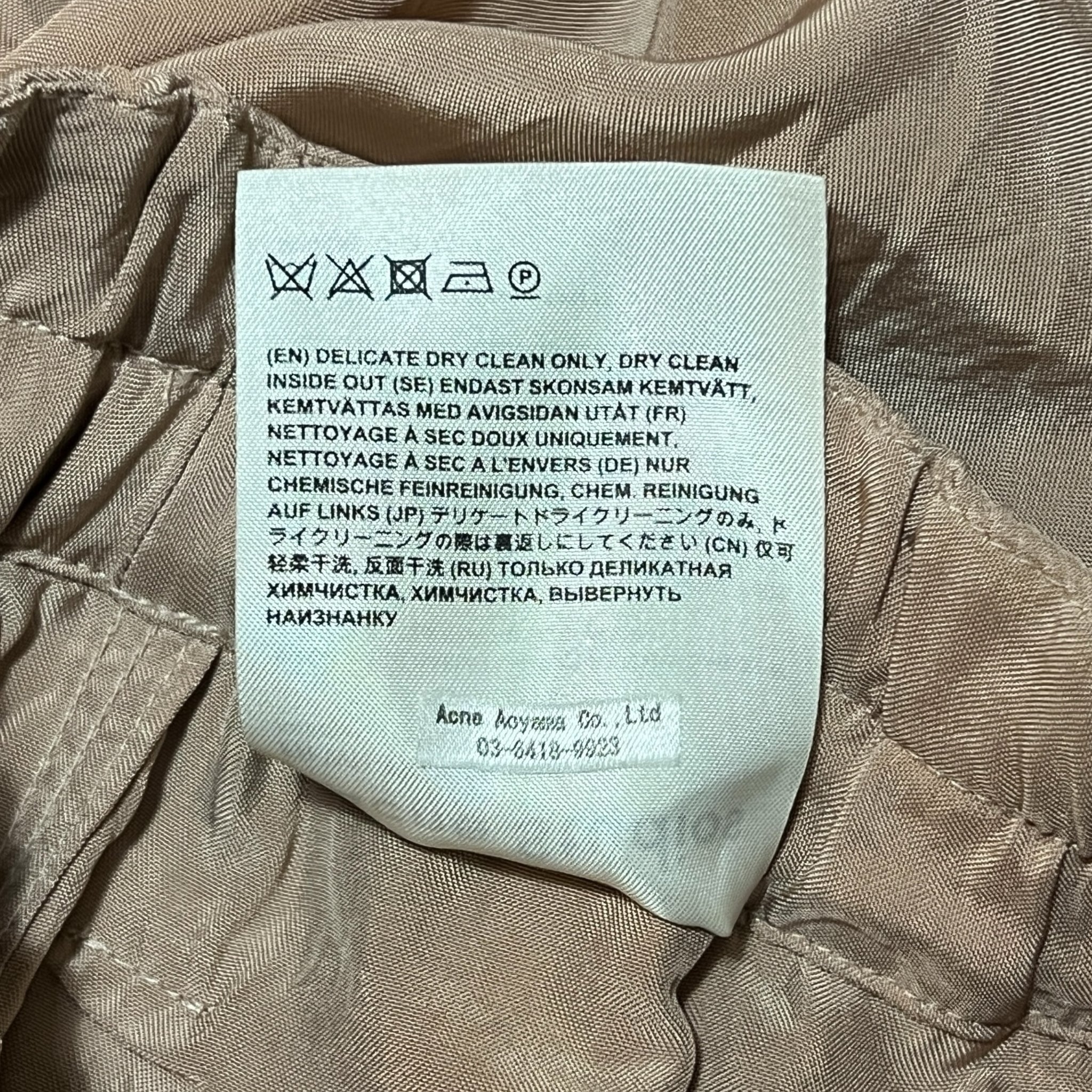 ACNE STUDIOS Pame Structured Fluid Trousers in Old Pink