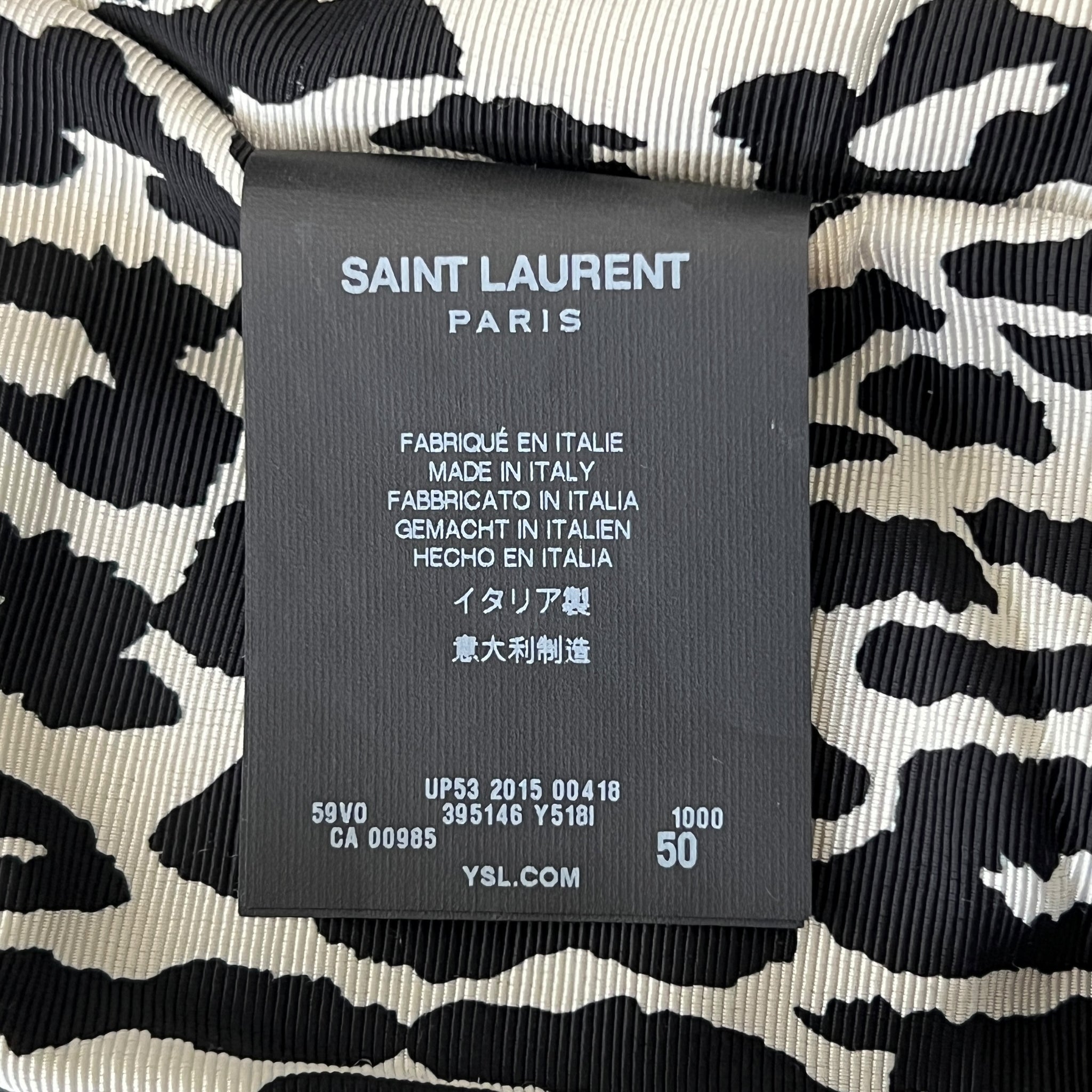 SAINT LAURENT HEDI SLIMANE 2015AW Leopard Patents Leather 2way Docking Double Riders Jacket