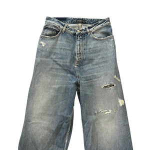 BALENCIAGA 2023SS Super Destroyed Large Fit Baggy Denim Pants