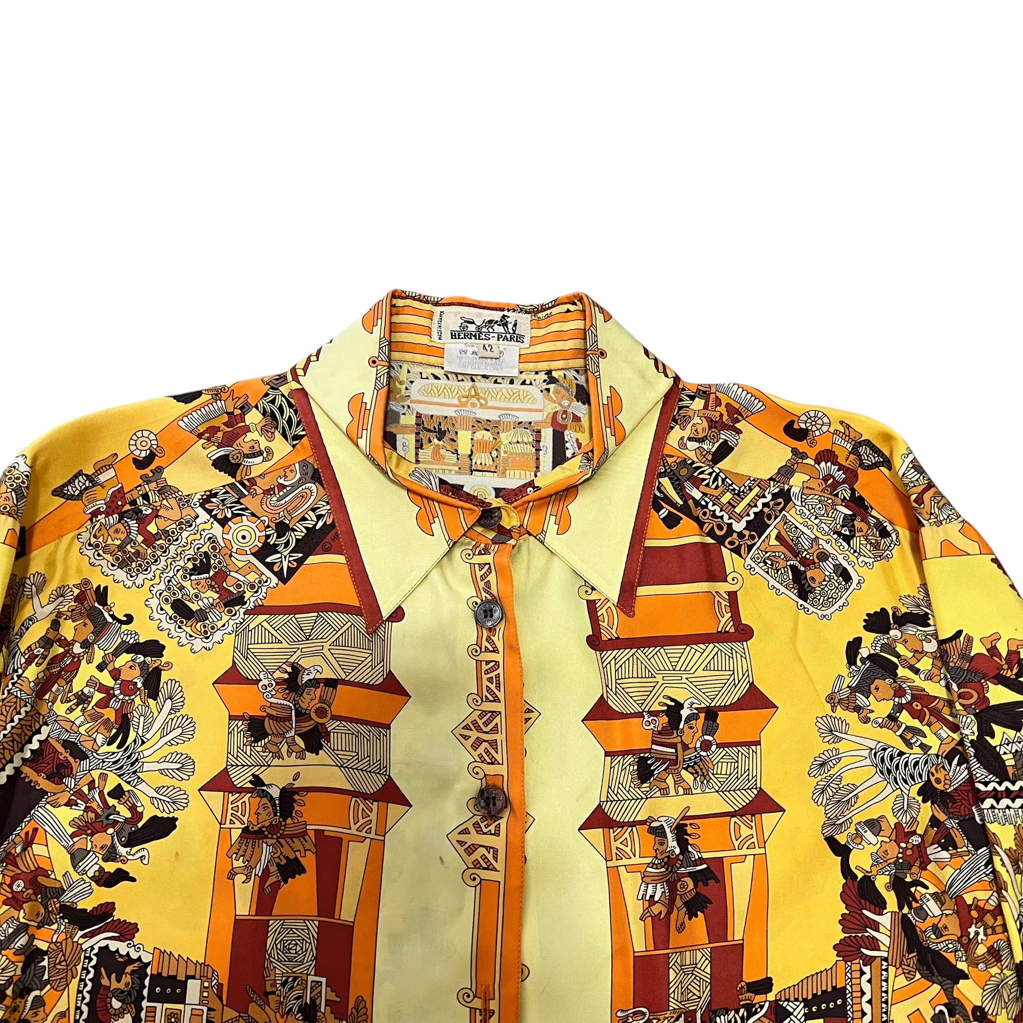 HERMES ASTRES et SOLEILS Slik Button Down Shirt