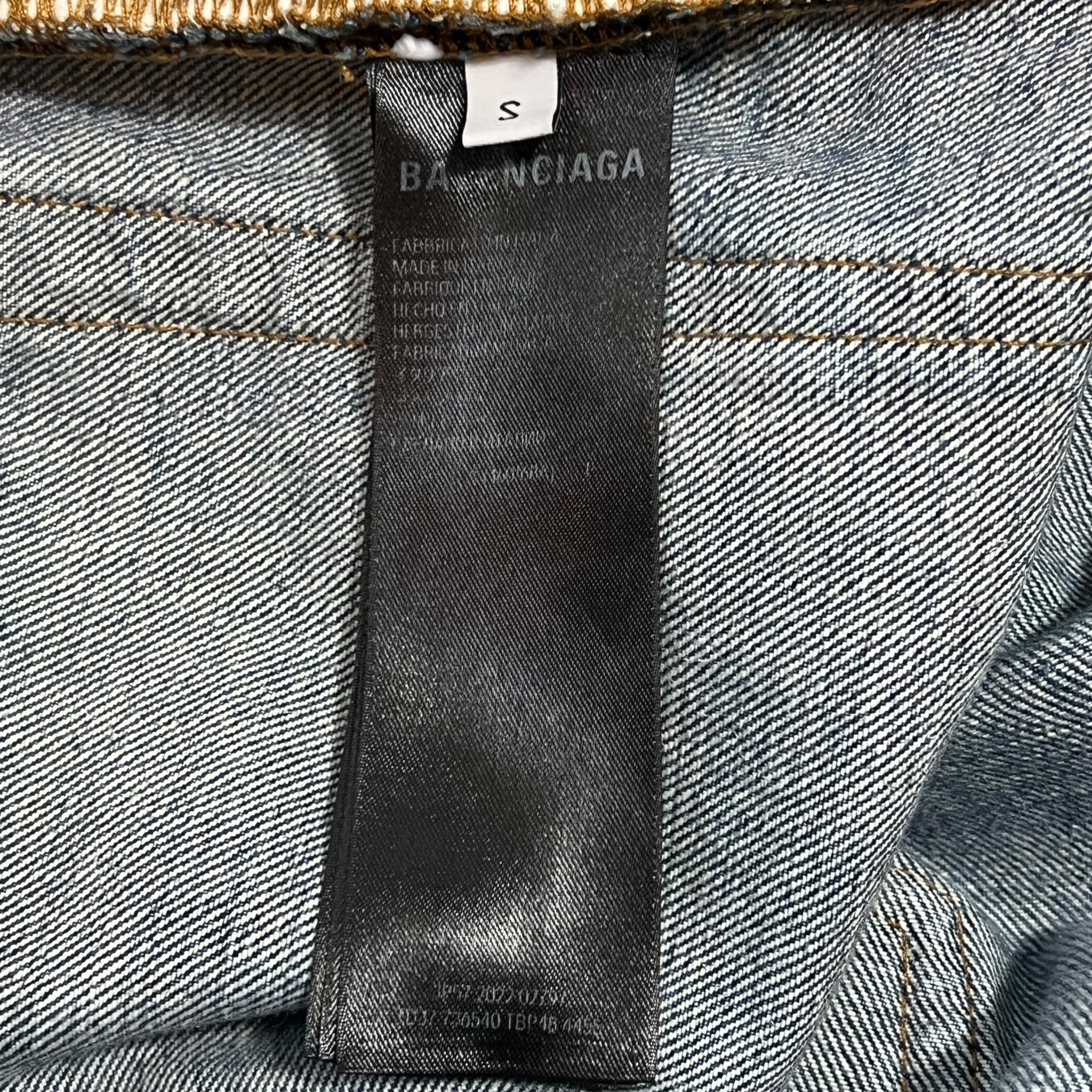 BALENCIAGA 2023SS Distressed Wide Fit Straight Denim Pants