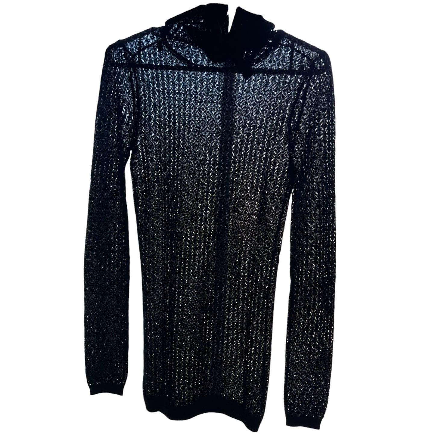 DOLCE&GABBANA COTTON MESH TURTLE NECK KNIT