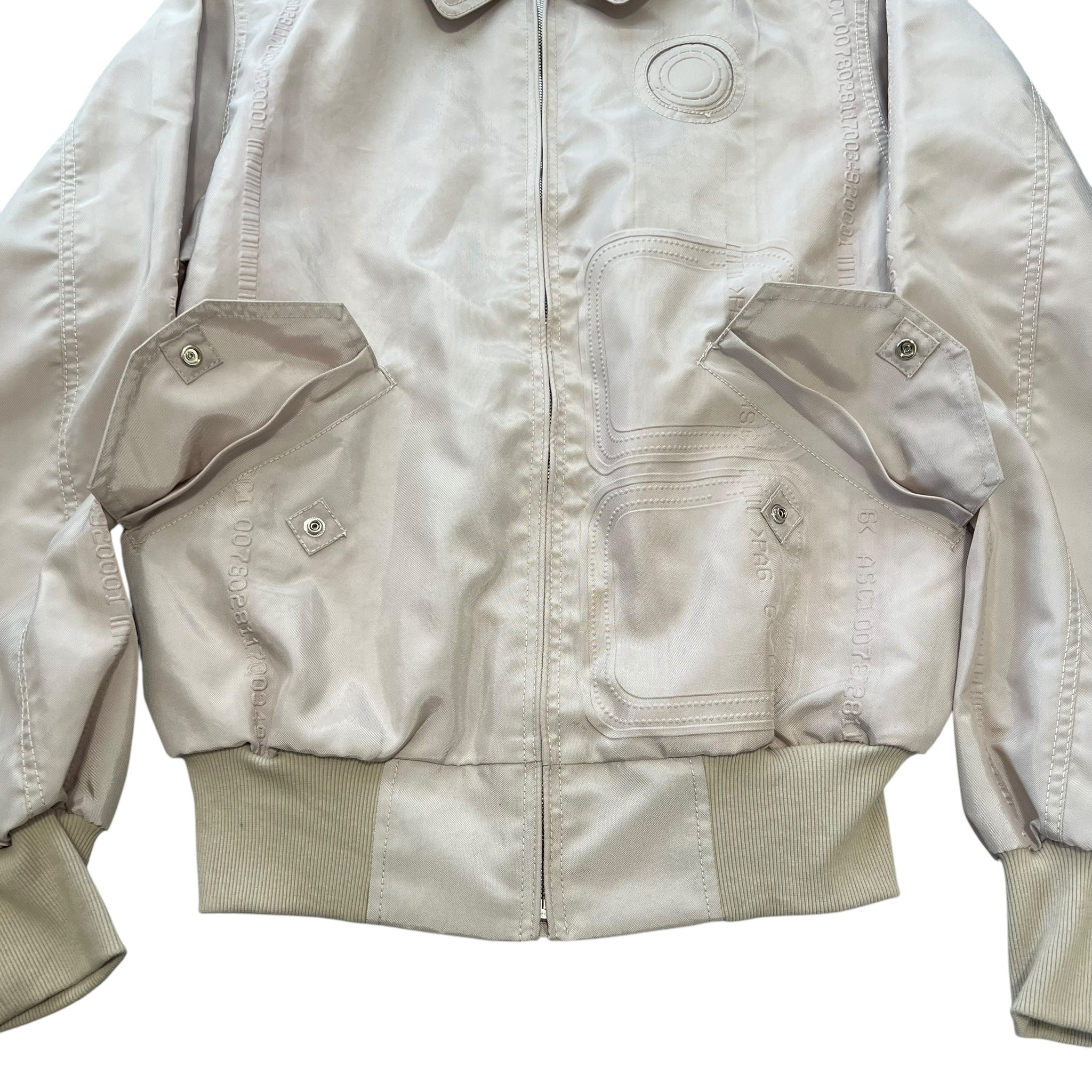 KANGHYUK 2022SS Barcode Embossed Bomber Jacket