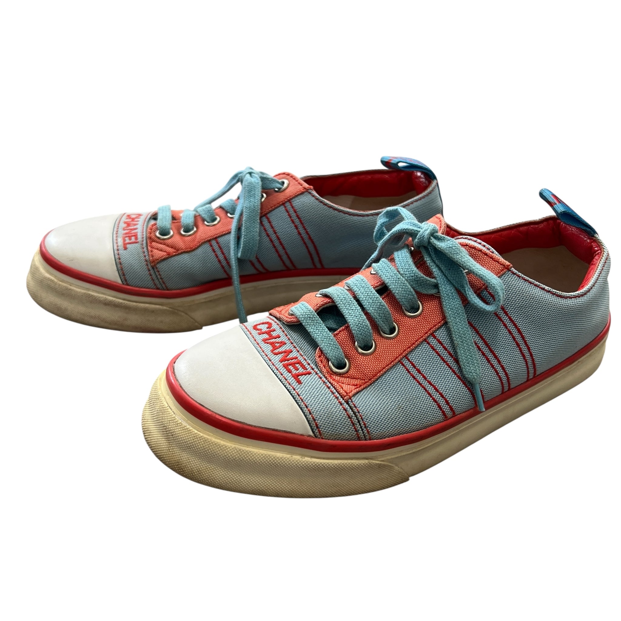 CHANEL 2002SS Sport Line Canvas Logo Sneaker Low