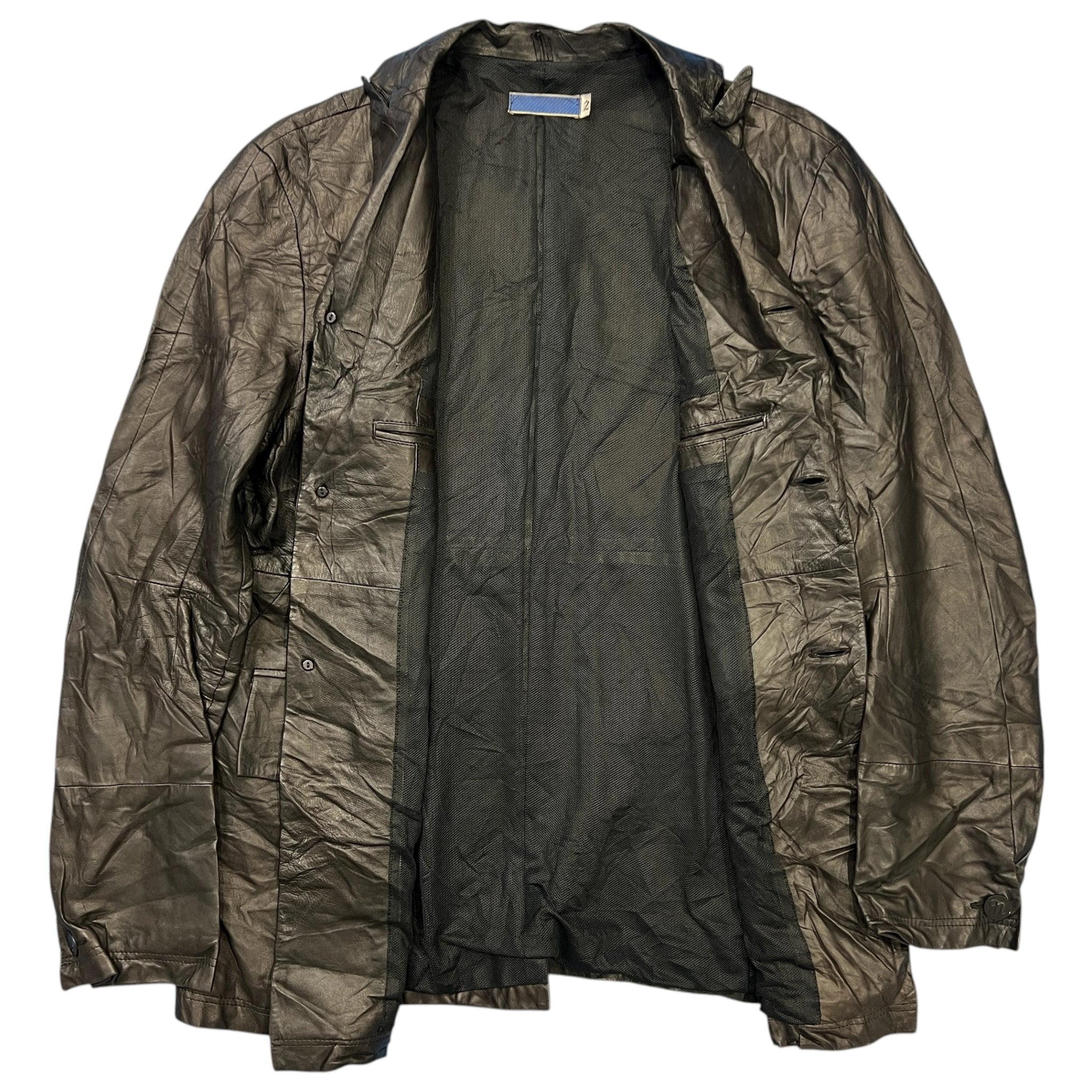 NUMBER (N)INE 90's Crinkle Leather Tailored Jacket