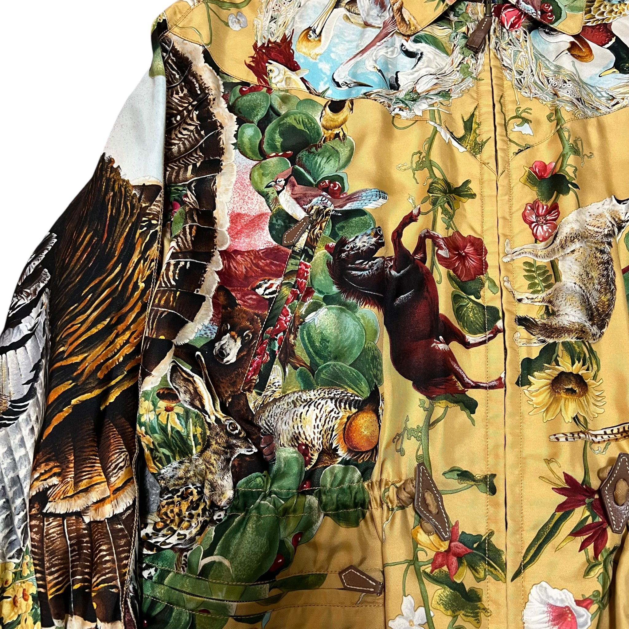 Hermes 1992 Hermes Rare historical silk r Reversible - Art by kermit Oliver