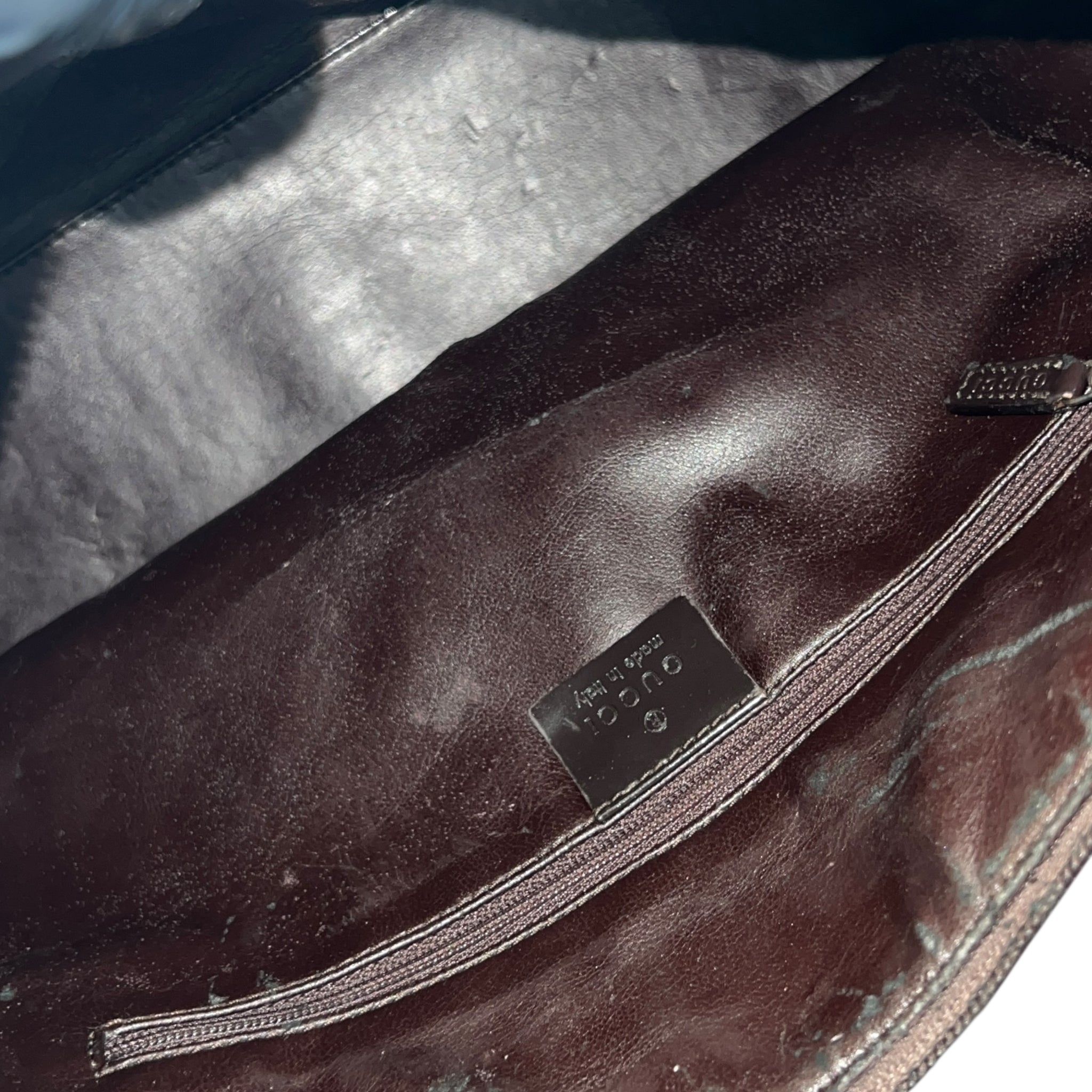 GUCCI Nylon × Leather Shoulder Bag