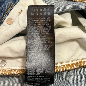 BALENCIAGA 2023SS Distressed Wide Fit Straight Denim Pants