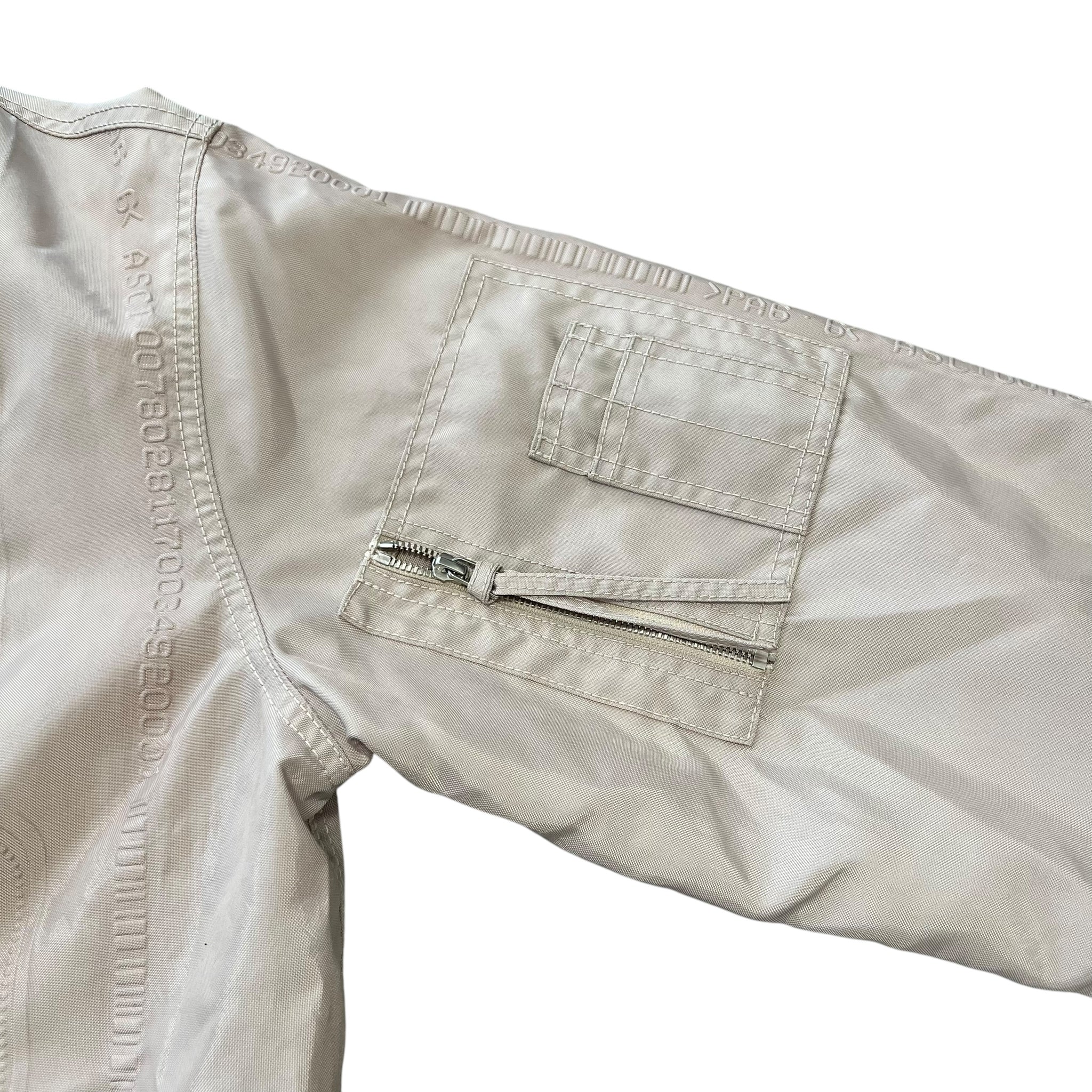 KANGHYUK 2022SS Barcode Embossed Bomber Jacket