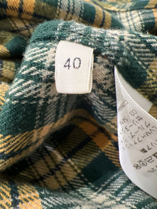 CELINE × Hedi Slimane 2022FW Yellow Plaid Flannel Shirts